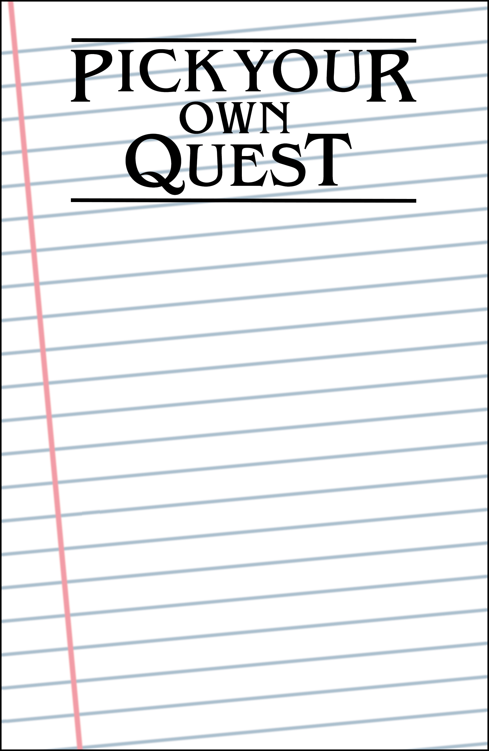 Pick Your Own Quest Blank Cover
